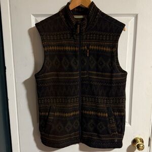 Smartwool Men's Geometric Black and Brown Vest